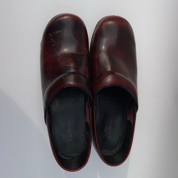 LL Bean Leather Clog Loafer Slip On Shoe SZ 9 M *Read* - Picture 2 of 11